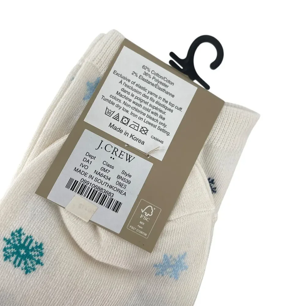 J.Crew Lurex® bootie socks and Snowflakes trouser socks 2 Pairs NEW with tags!